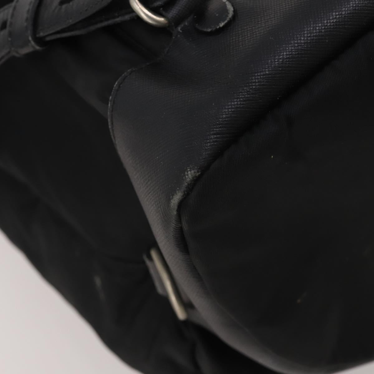 PRADA Backpack Nylon Black Silver Auth mr2851