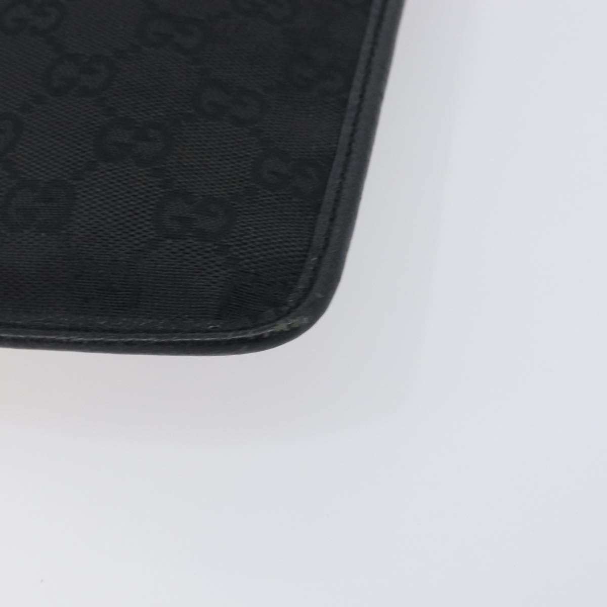 GUCCI GG Canvas Shoulder Bag Black Silver 27639 Auth mr2854