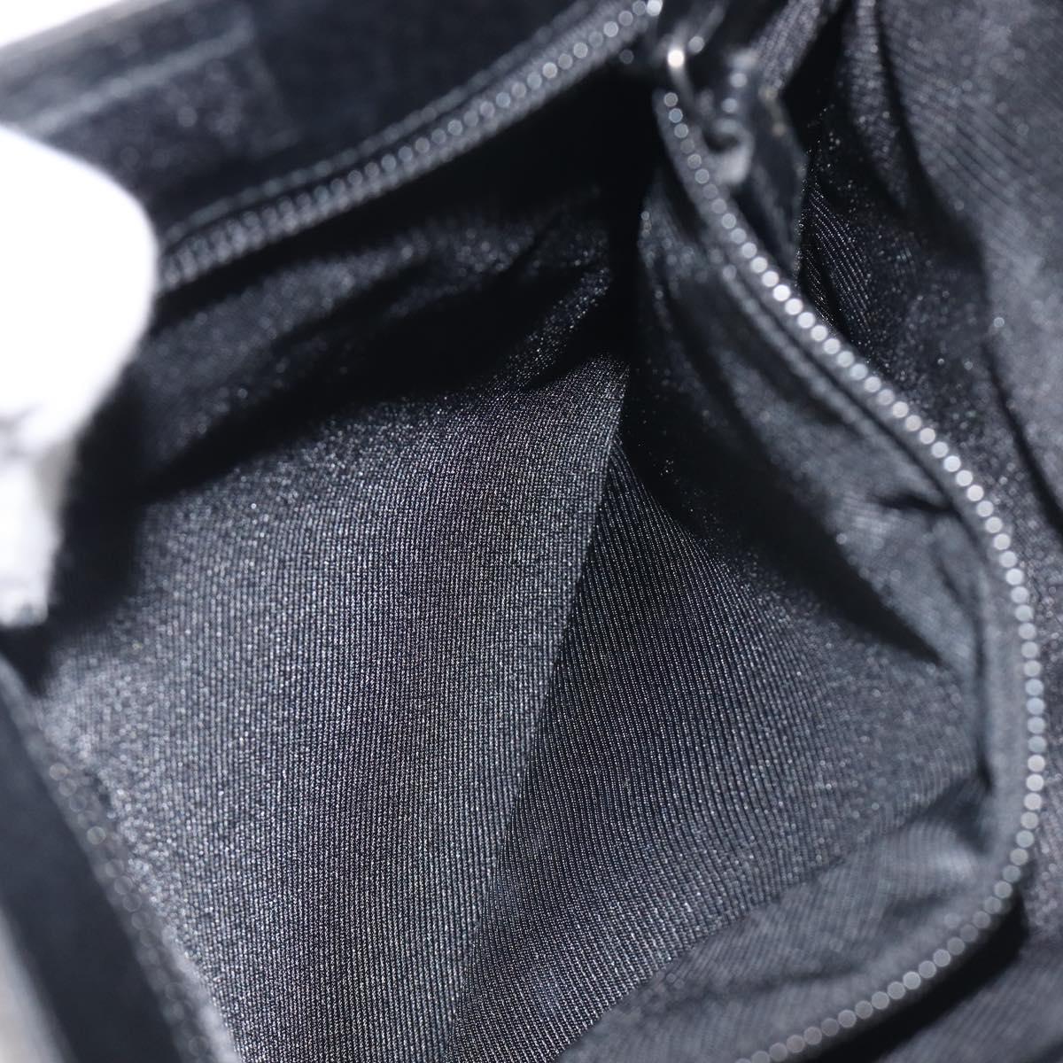GUCCI GG Canvas Shoulder Bag Black Silver 27639 Auth mr2854