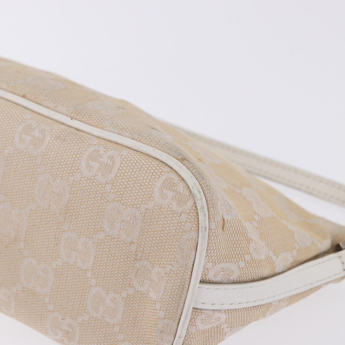 GUCCI GG Canvas Accessory Pouch Beige Gold 039 1103 2123 Auth mr2881