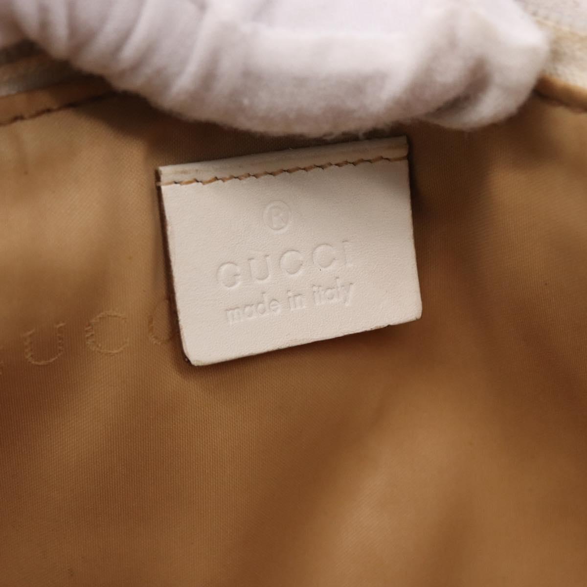 GUCCI GG Canvas Accessory Pouch Beige Gold 039 1103 2123 Auth mr2881