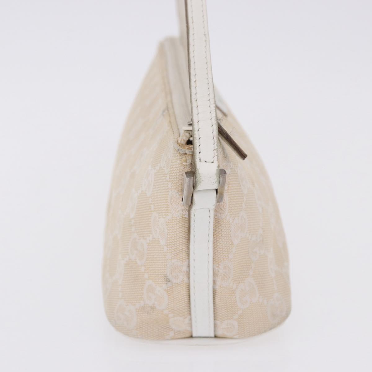 GUCCI GG Canvas Accessory Pouch Beige Gold 039 1103 2123 Auth mr2881