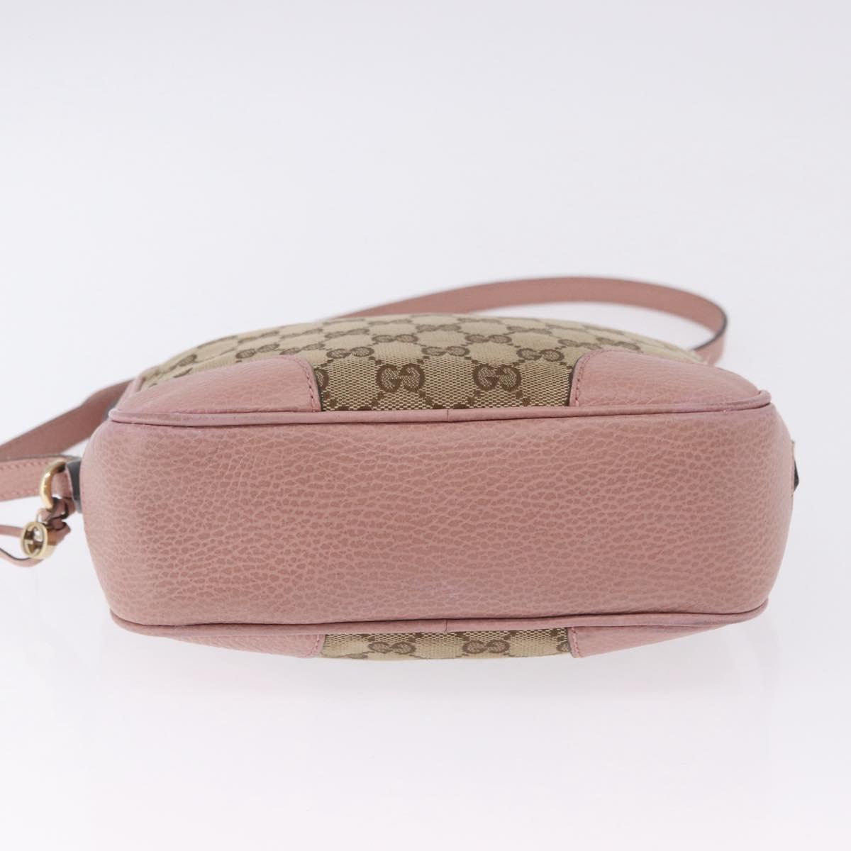 GUCCI GG Canvas Shoulder Bag Beige Gold 449413 Auth mr2883