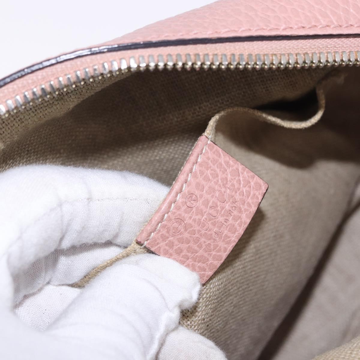 GUCCI GG Canvas Shoulder Bag Beige Gold 449413 Auth mr2883