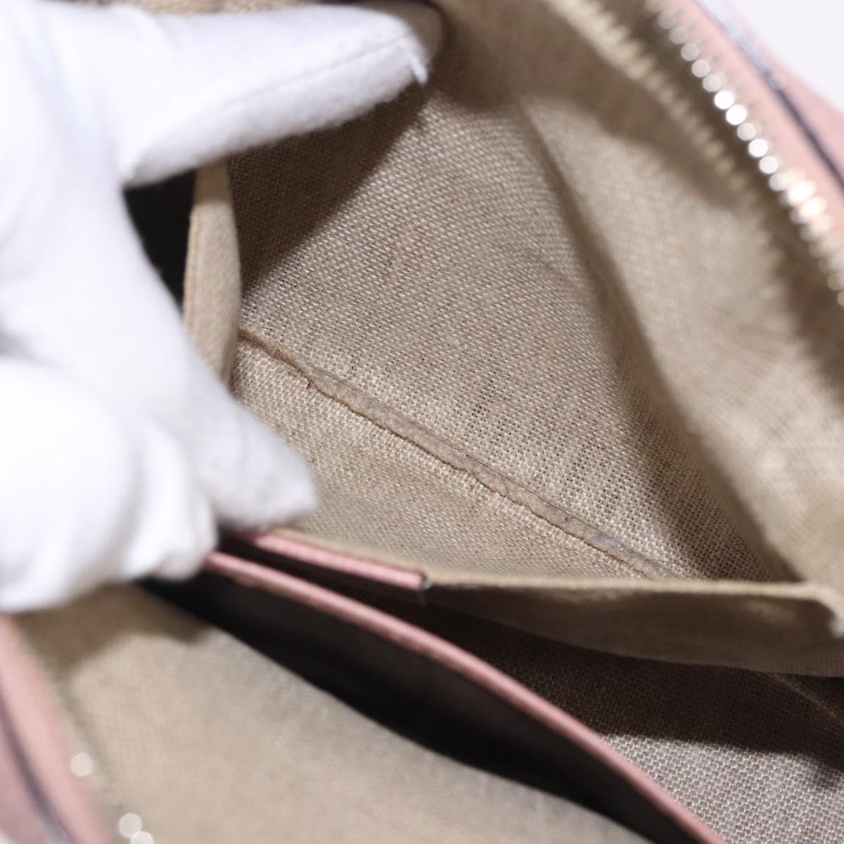 GUCCI GG Canvas Shoulder Bag Beige Gold 449413 Auth mr2883