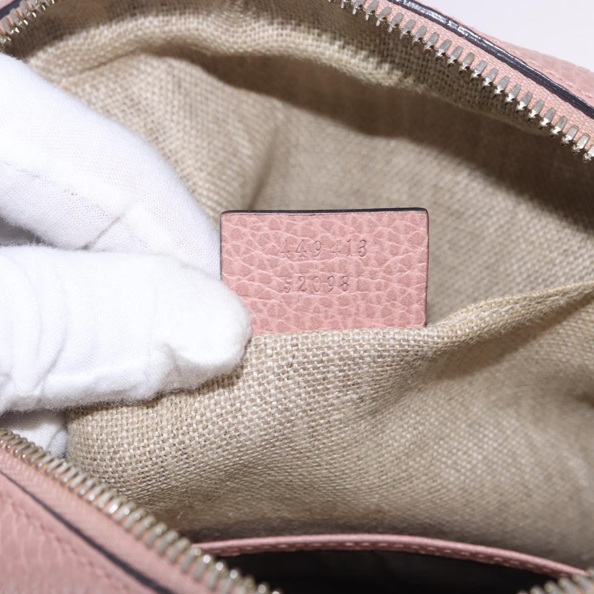 GUCCI GG Canvas Shoulder Bag Beige Gold 449413 Auth mr2883