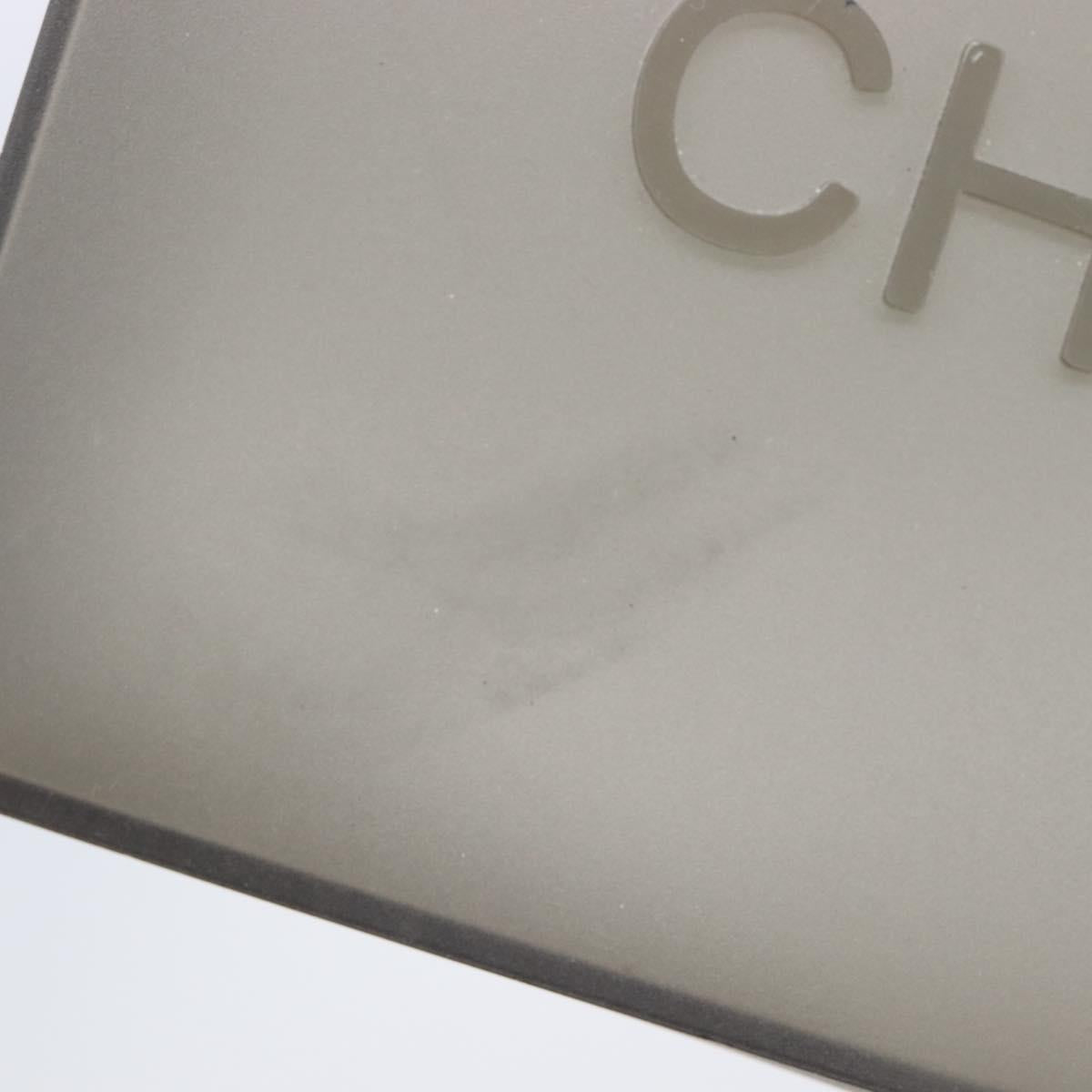 CHANEL Tote Bag Rubber Gray Silver CC Auth mr2885A
