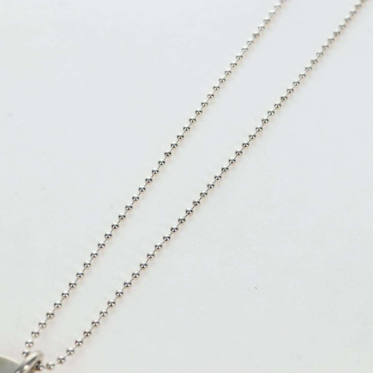 Chrome Hearts Large Dog Tag Necklace metal Silver Auth mr2897SAM