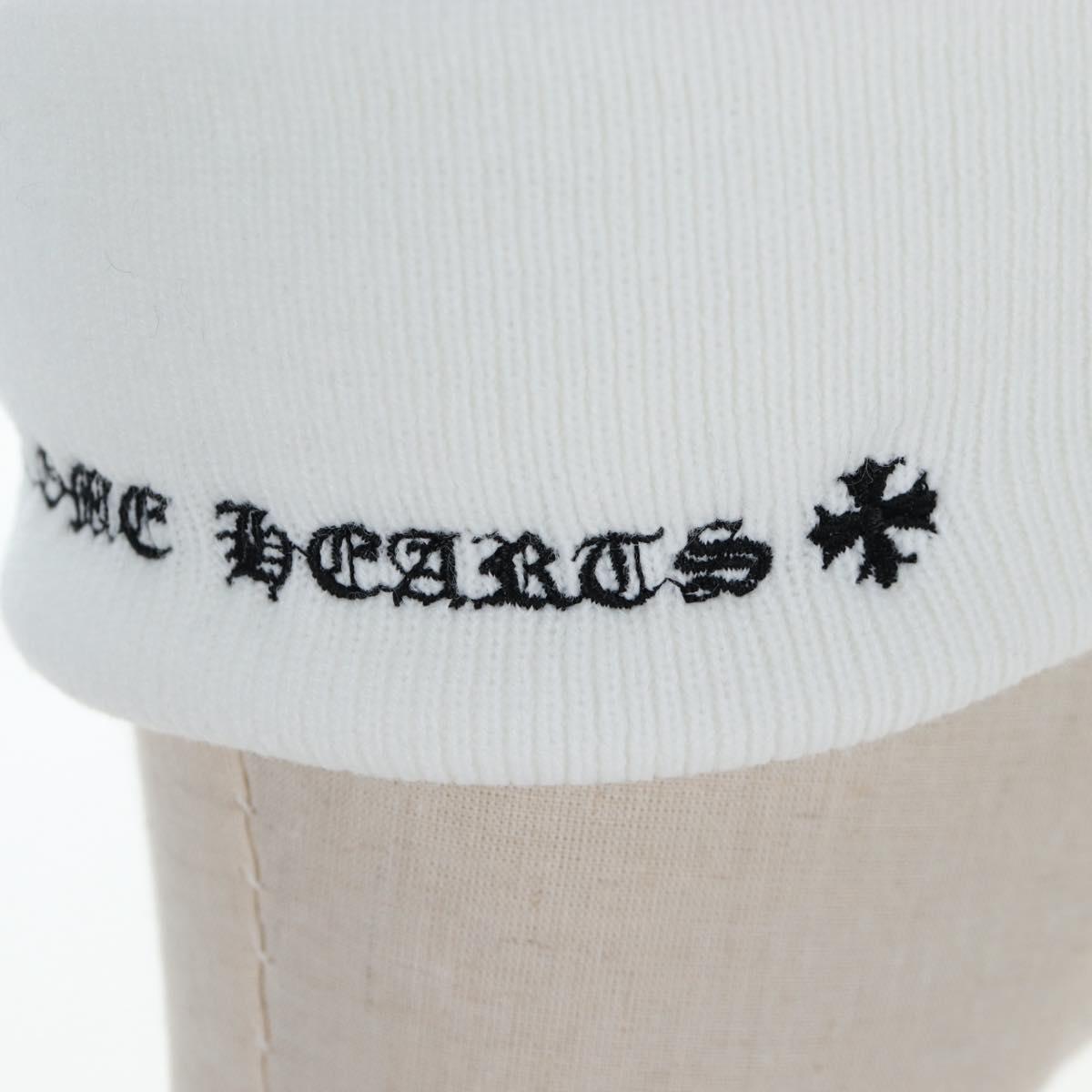 Chrome Hearts Beanie Hat Acrylic White Auth mr2898SM