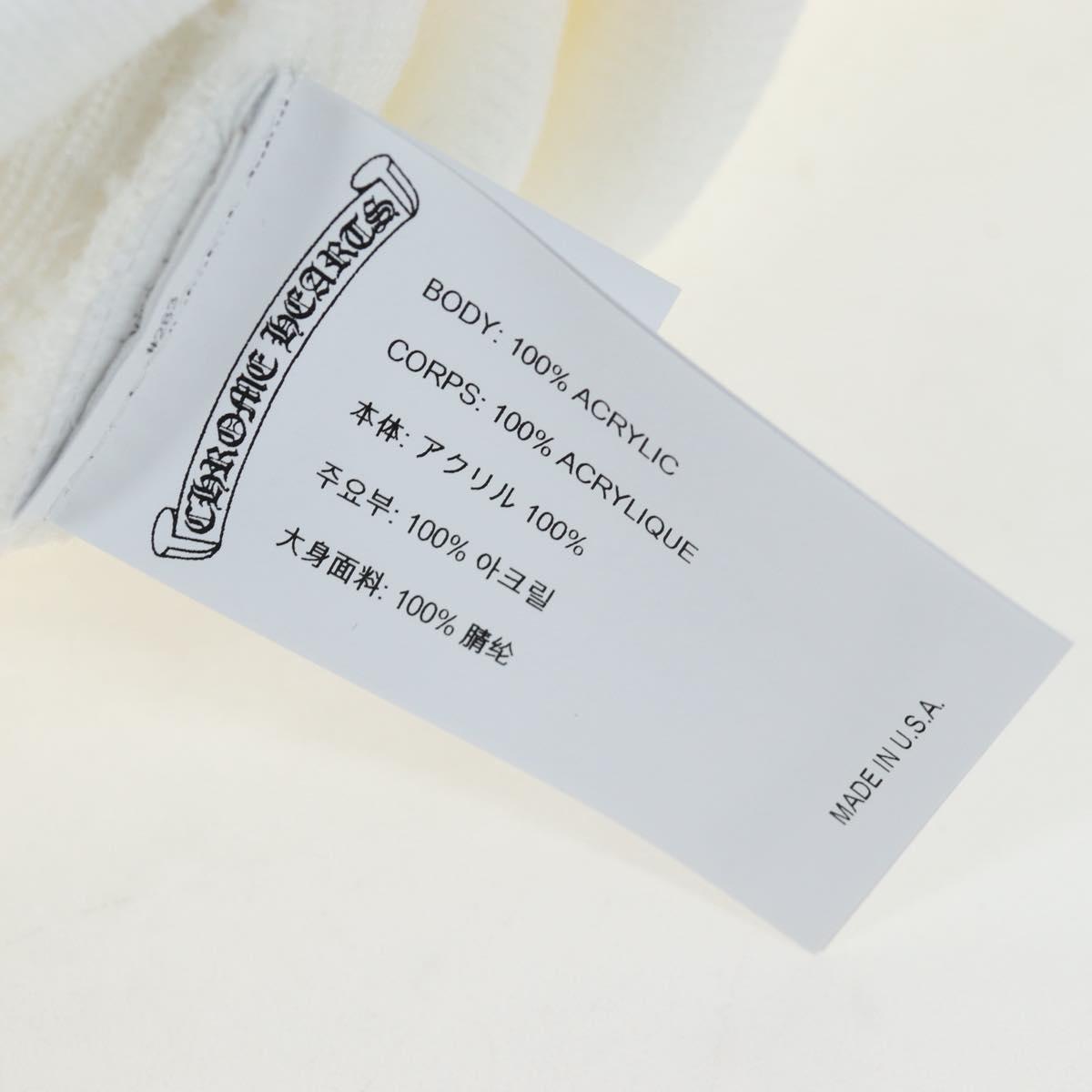 Chrome Hearts Beanie Hat Acrylic White Auth mr2898SM