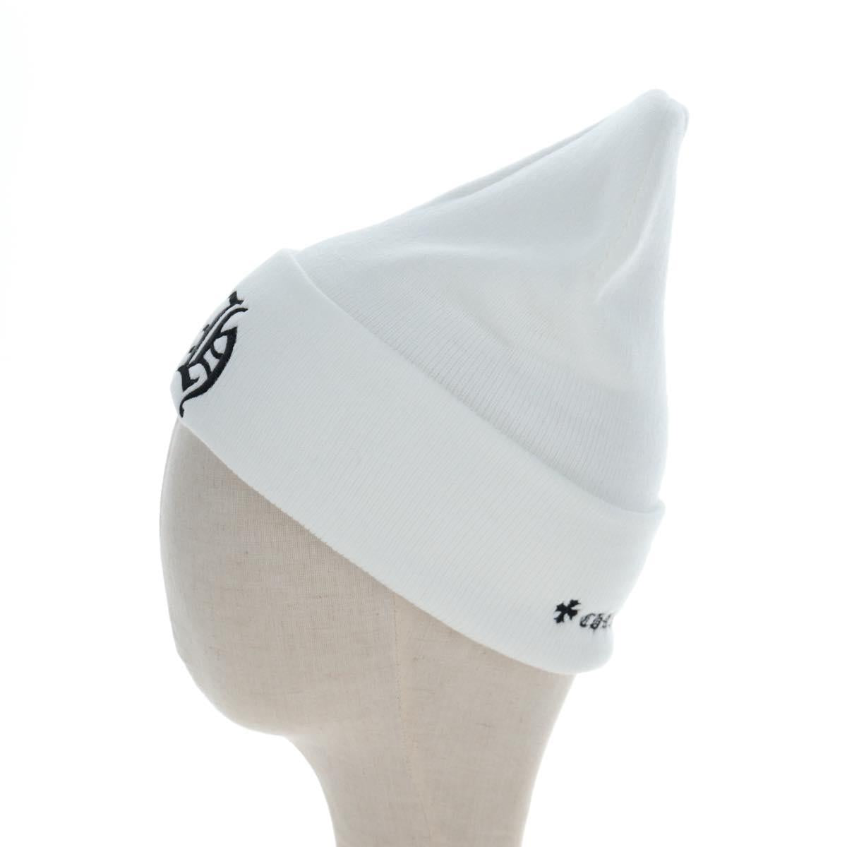 Chrome Hearts Beanie Hat Acrylic White Auth mr2898SM