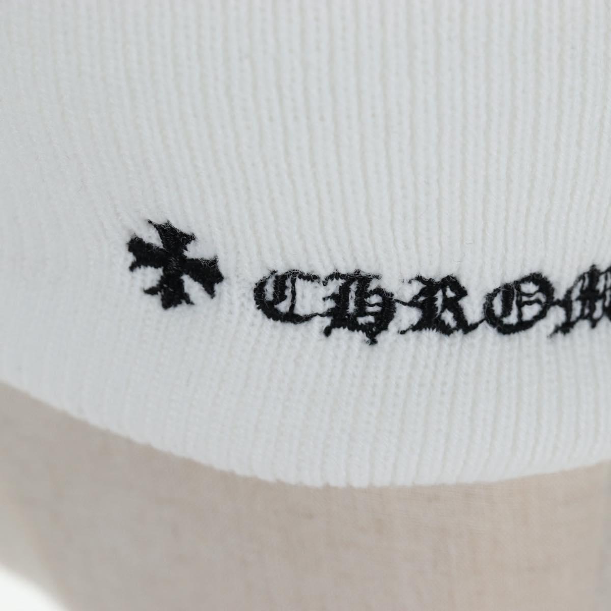 Chrome Hearts Beanie Hat Acrylic White Auth mr2898SM
