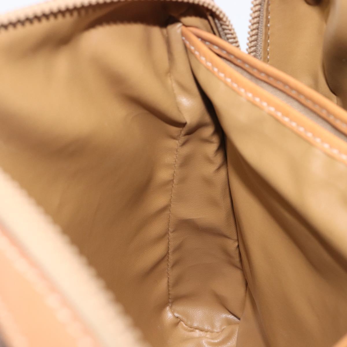 CELINE Macadam Canvas Shoulder Bag PVC Leather Brown Gold Auth mr2905