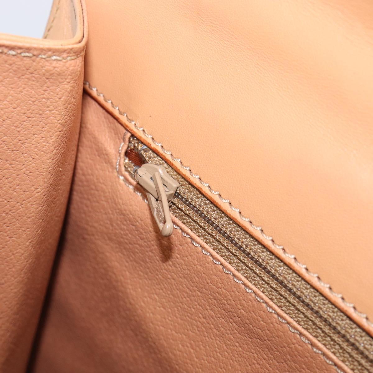 CELINE Macadam Canvas Hand Bag PVC Beige Gold Auth mr2906