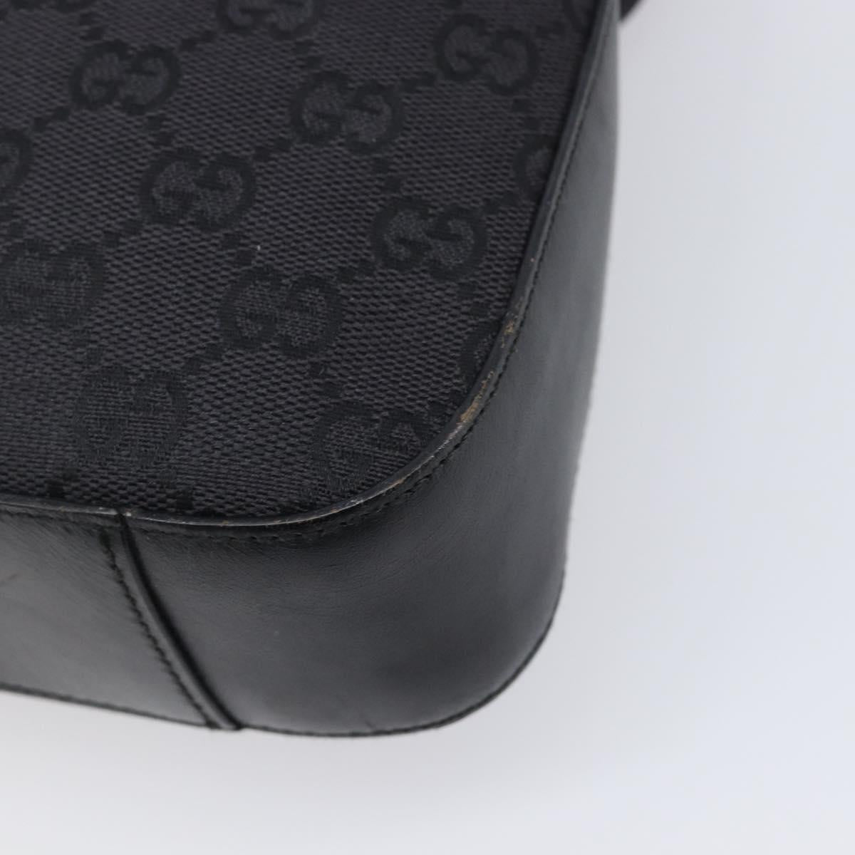 GUCCI Shoulder Bag Leather Black Silver 001 3812 2123 Auth mr2907