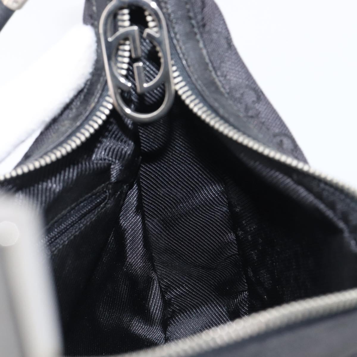 GUCCI Shoulder Bag Leather Black Silver 001 3812 2123 Auth mr2907