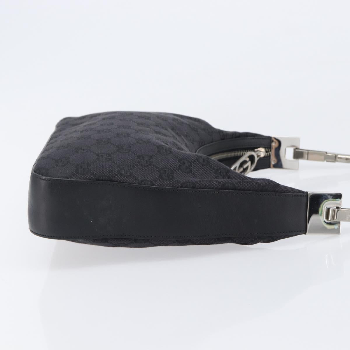 GUCCI Shoulder Bag Leather Black Silver 001 3812 2123 Auth mr2907