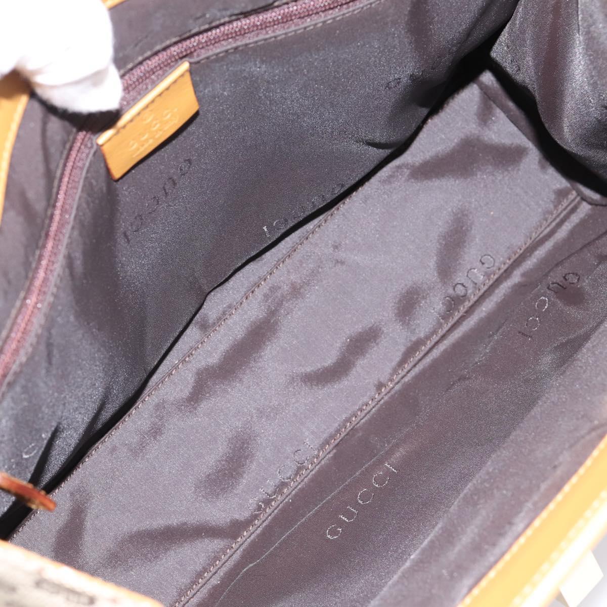 GUCCI GG Canvas Jackie Tote Bag Brown Gold 002 1073 Auth mr2908A