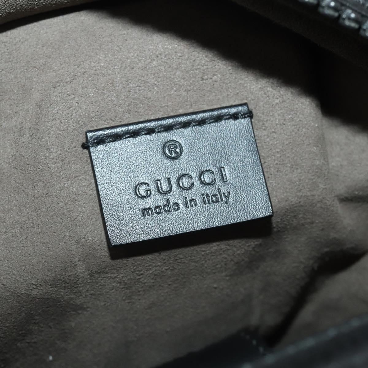 GUCCI GG Supreme Backpack PVC Beige Silver 406370 Auth mr2910A