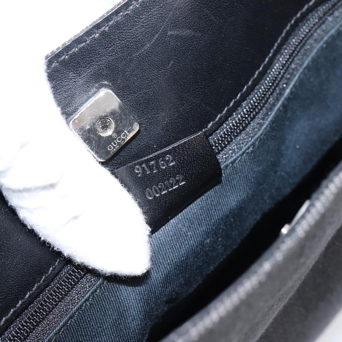GUCCI GG Canvas Shoulder Bag Black 91762 Auth mr2911