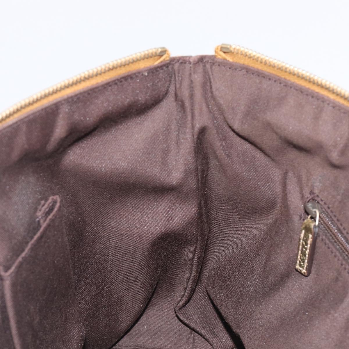 GUCCI GG Canvas Hand Bag Beige Gold 141470 Auth mr2913