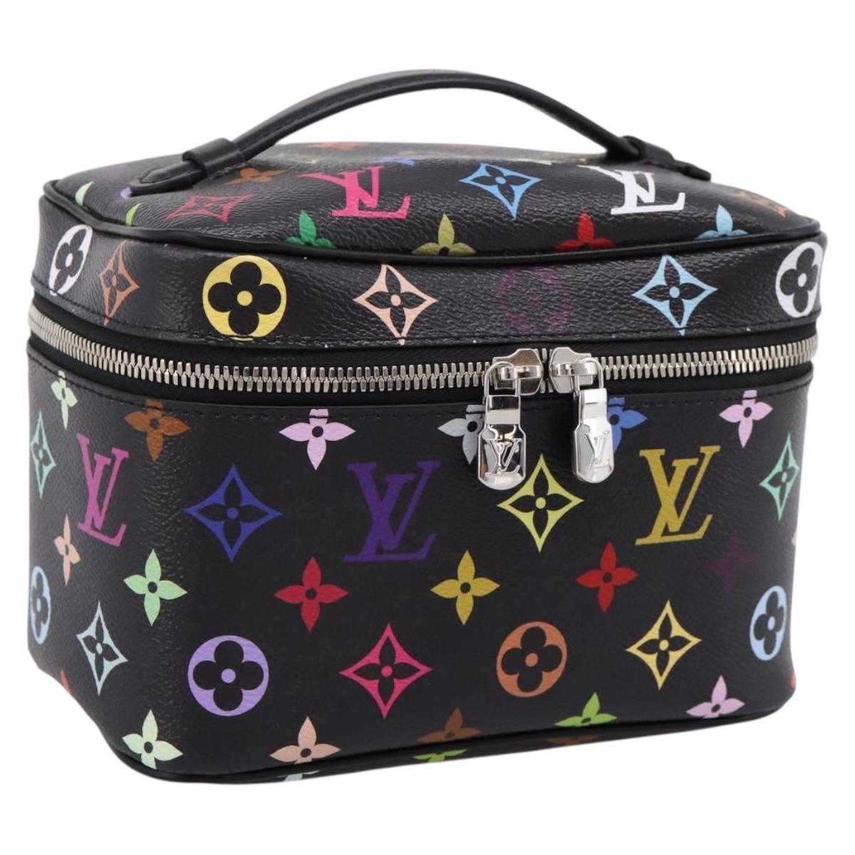 LOUIS VUITTON Monogram Multicolor Nice Mini Pouch Black M13747 LV Auth mr2917SM