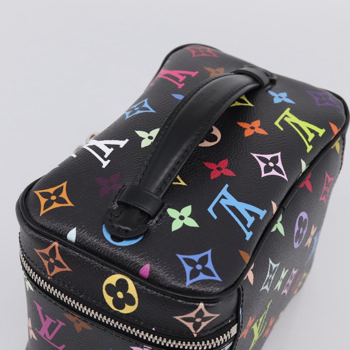 LOUIS VUITTON Monogram Multicolor Nice Mini Pouch Black M13747 LV Auth mr2917SM