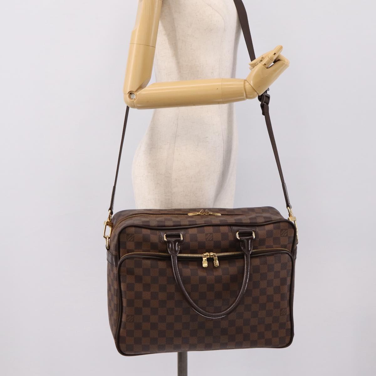 LOUIS VUITTON Damier Ebene Ikar Business Bag 2way N23252 LV Auth mr2918V