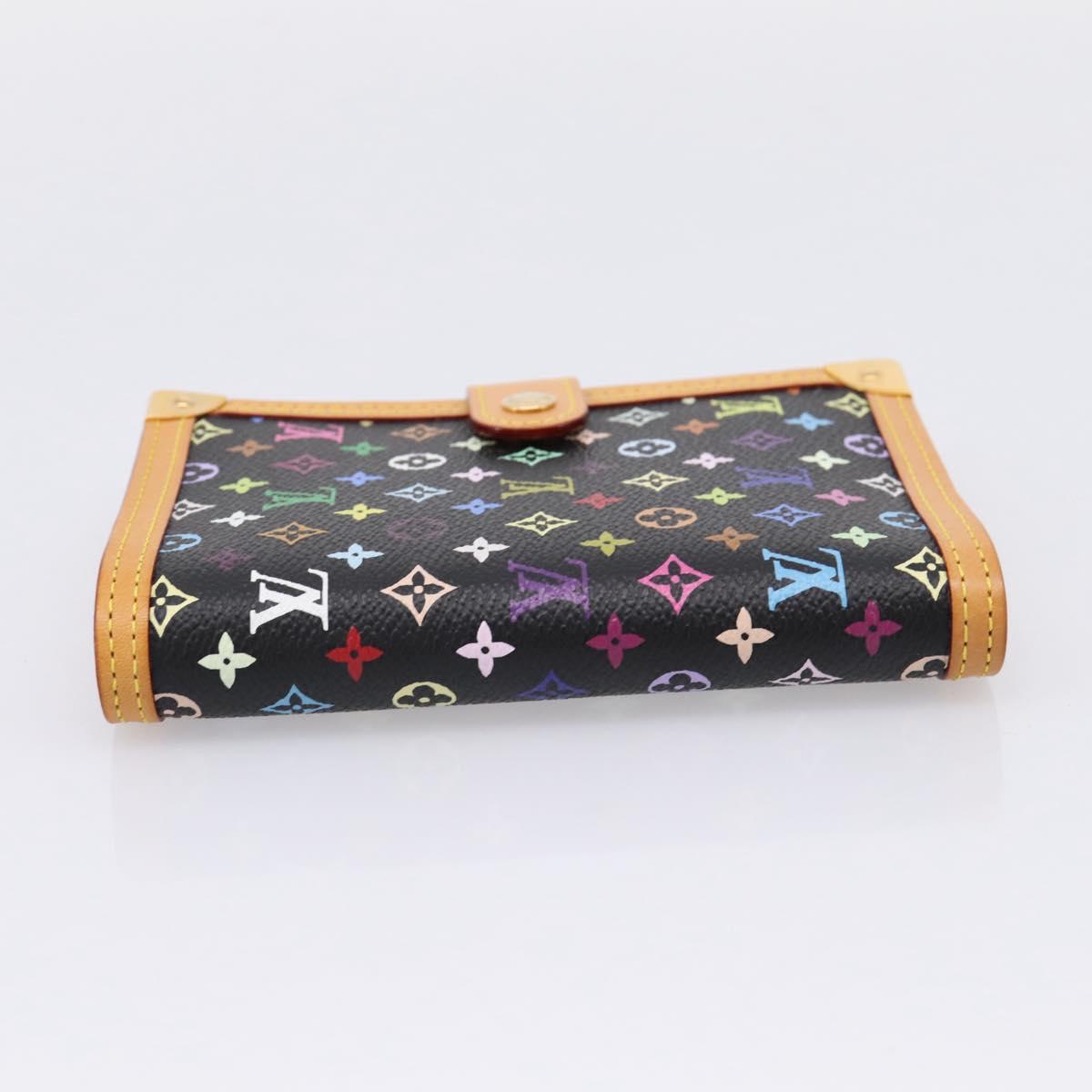 LOUIS VUITTON Monogram Multicolor Agenda PM Planner Black R20895 LV Auth mr2920V