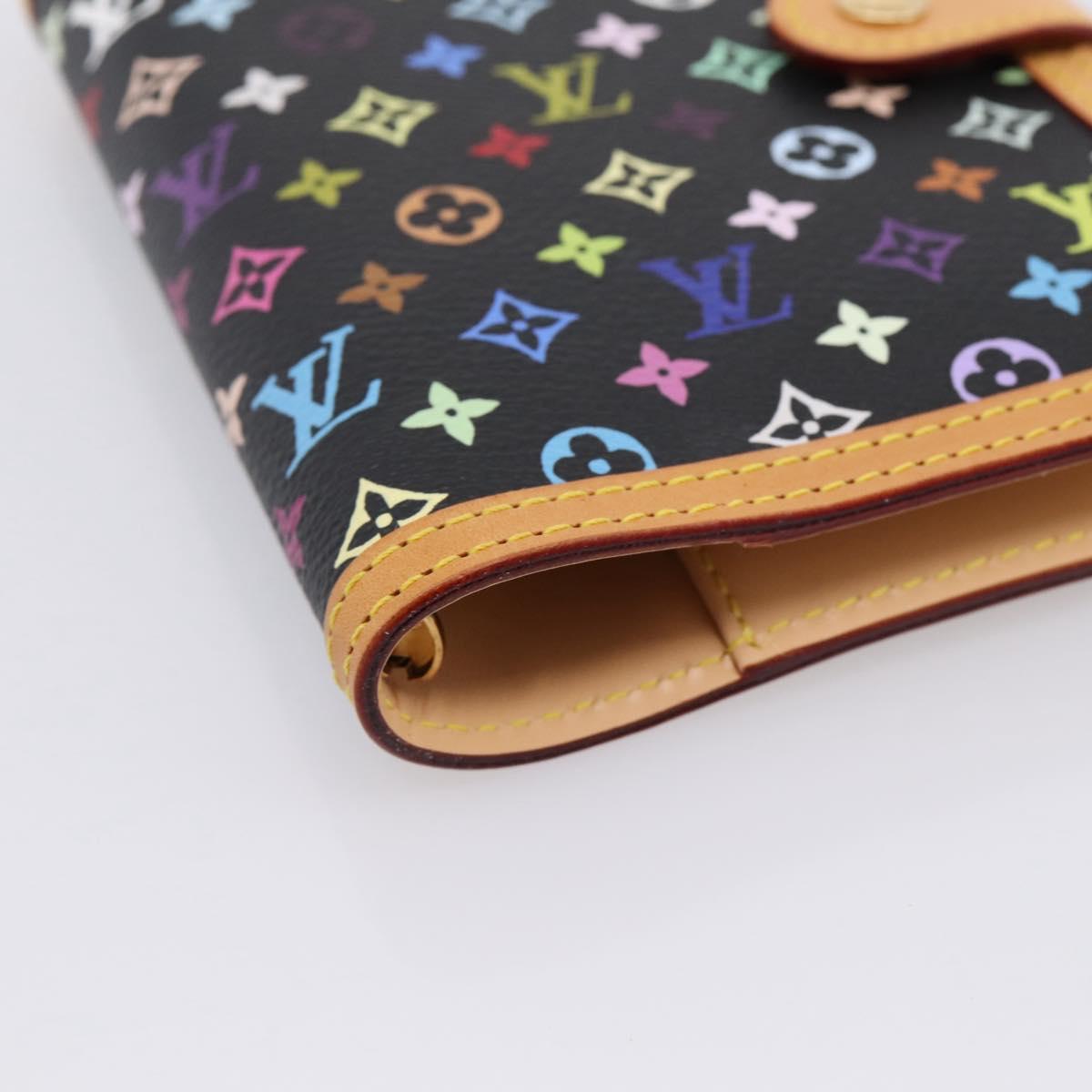 LOUIS VUITTON Monogram Multicolor Agenda PM Planner Black R20895 LV Auth mr2920V