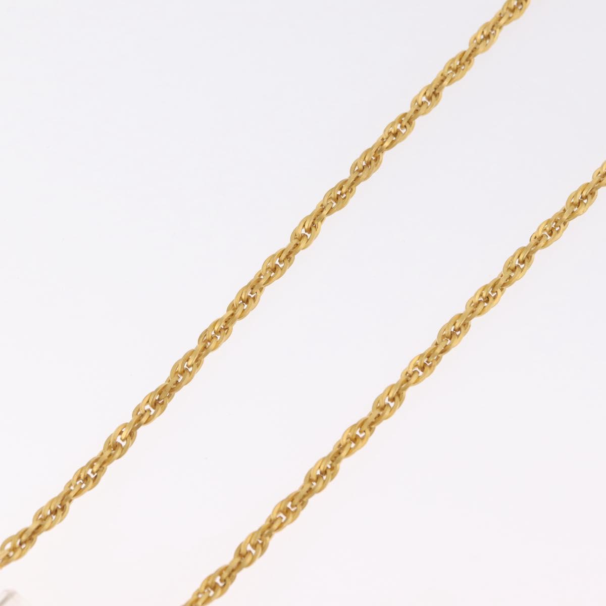 CHANEL Necklace Metal Gold Tone CC Auth mr2922