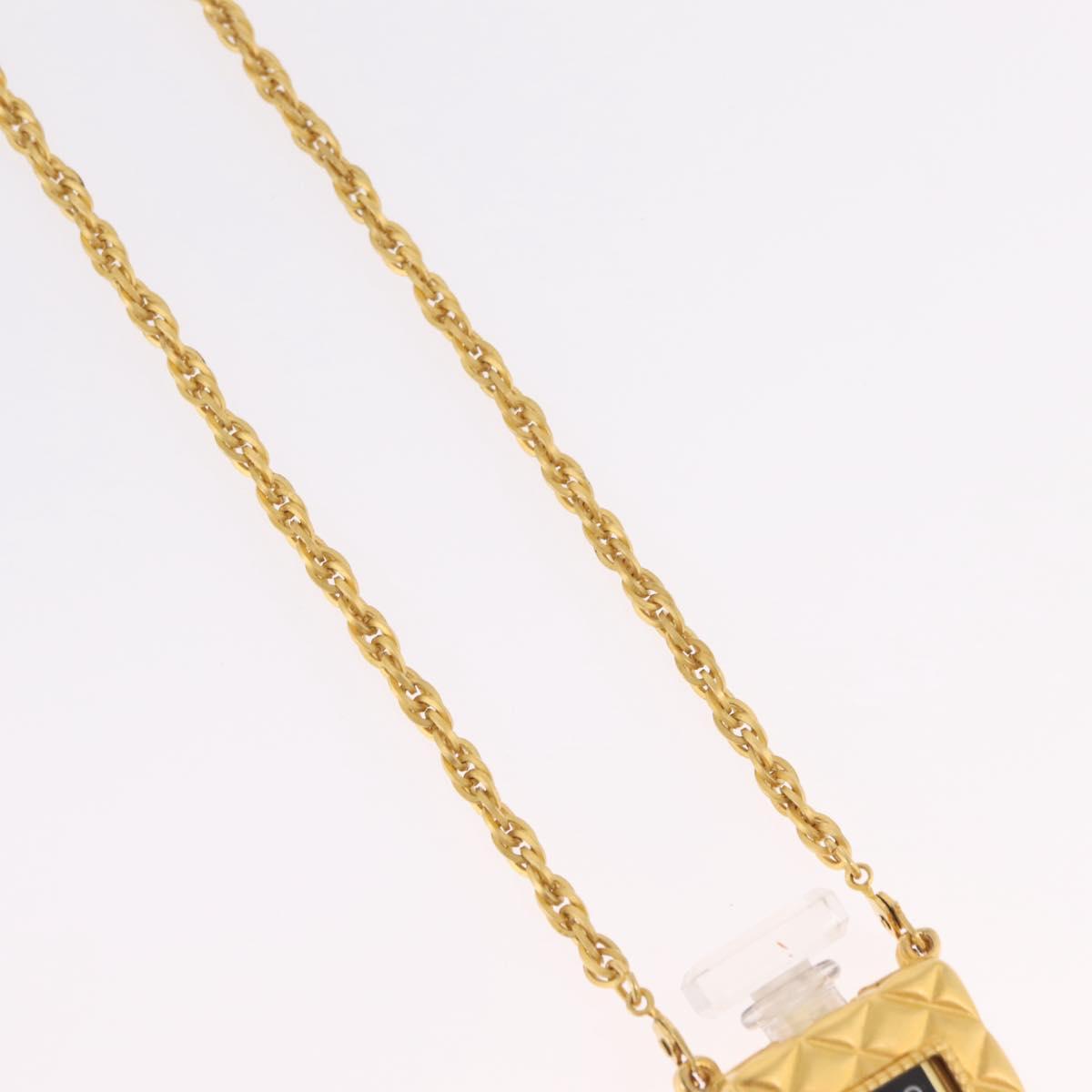 CHANEL Necklace Metal Gold Tone CC Auth mr2922