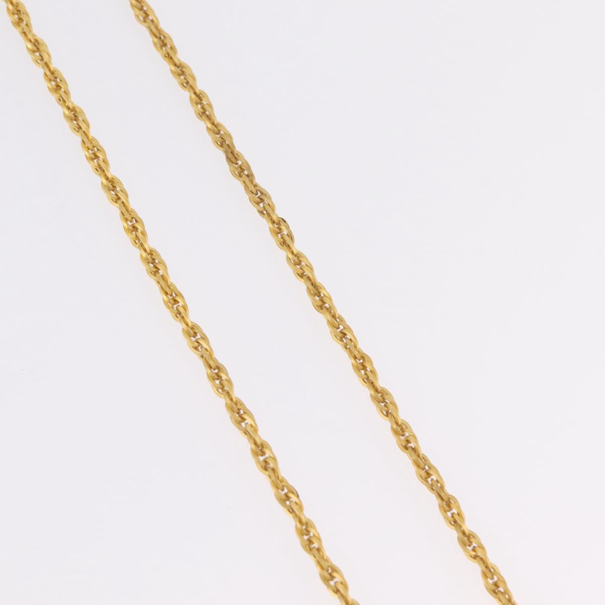 CHANEL Necklace Metal Gold Tone CC Auth mr2922
