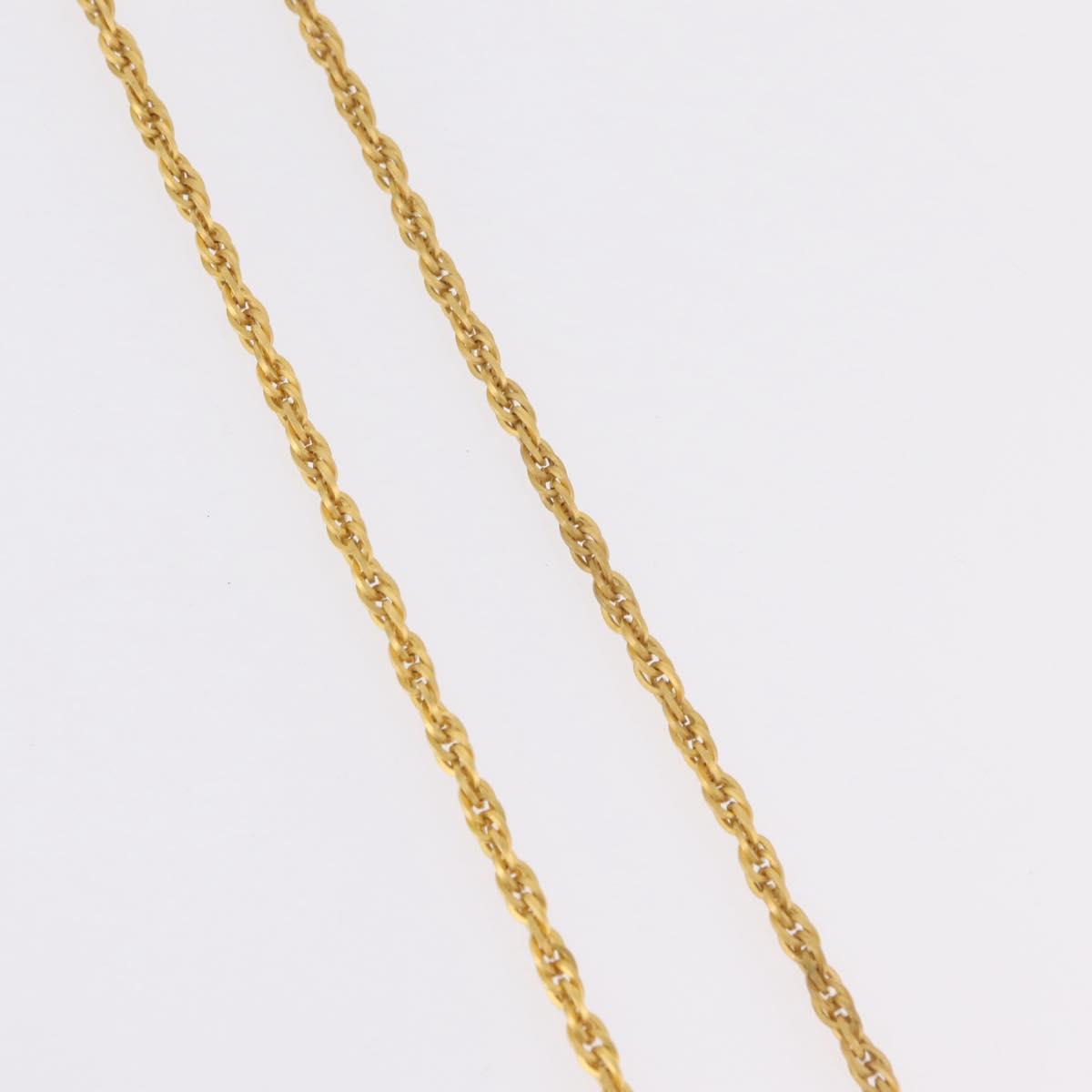 CHANEL Necklace Metal Gold Tone CC Auth mr2922