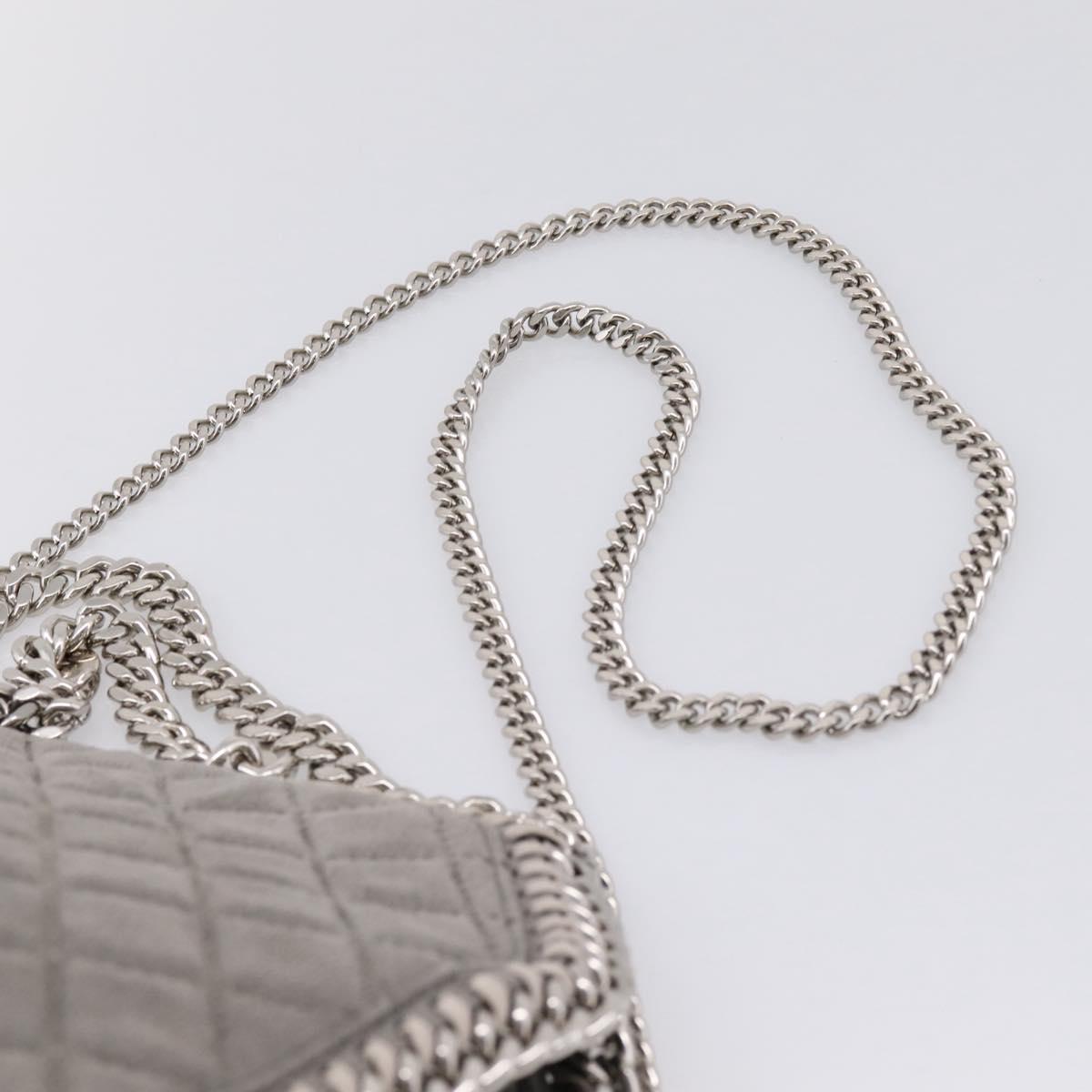 Stella McCartney Falabella Hand Bag Polyester Gray Silver Auth mr2923