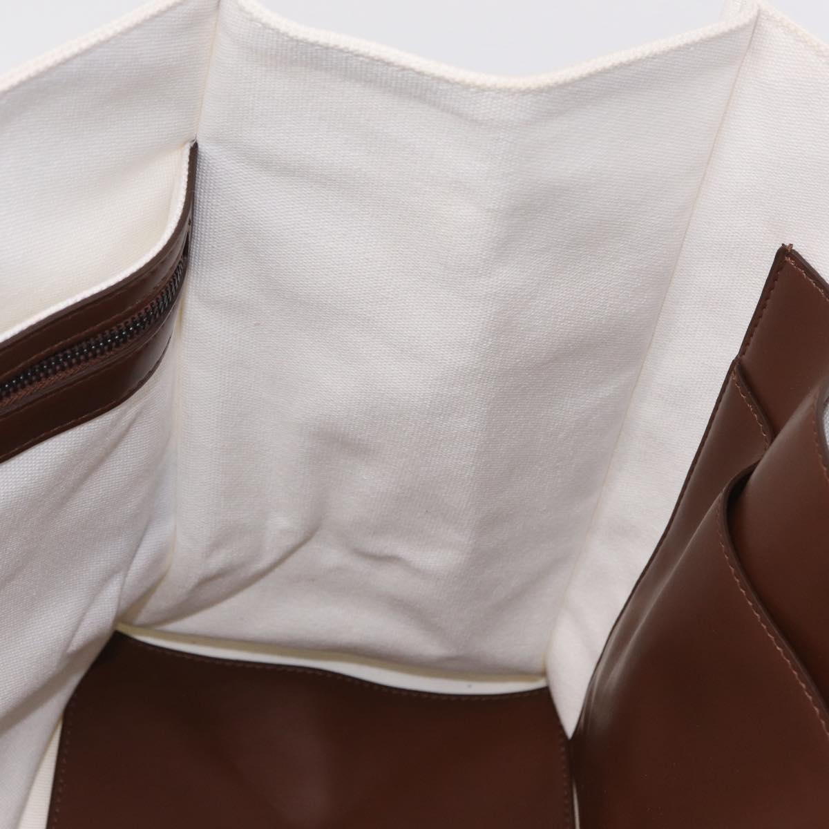 Stella McCartney Nara Yoshitomo Tote Bag Canvas White Brown Auth mr2934V