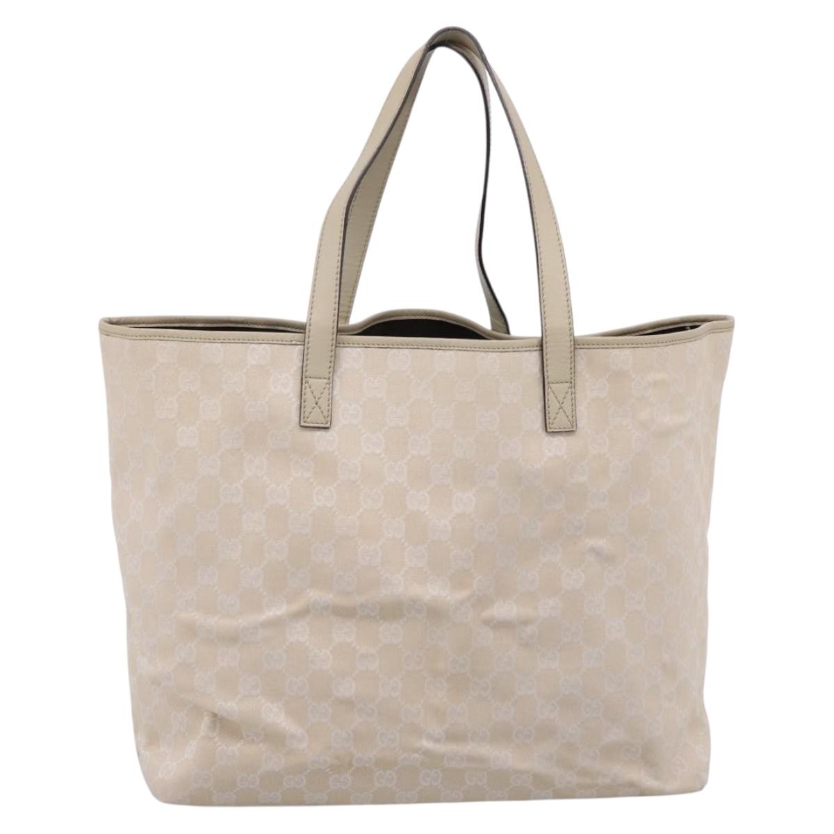 GUCCI GG Canvas Tote Bag Outlet Beige 257245 Auth mr2947A