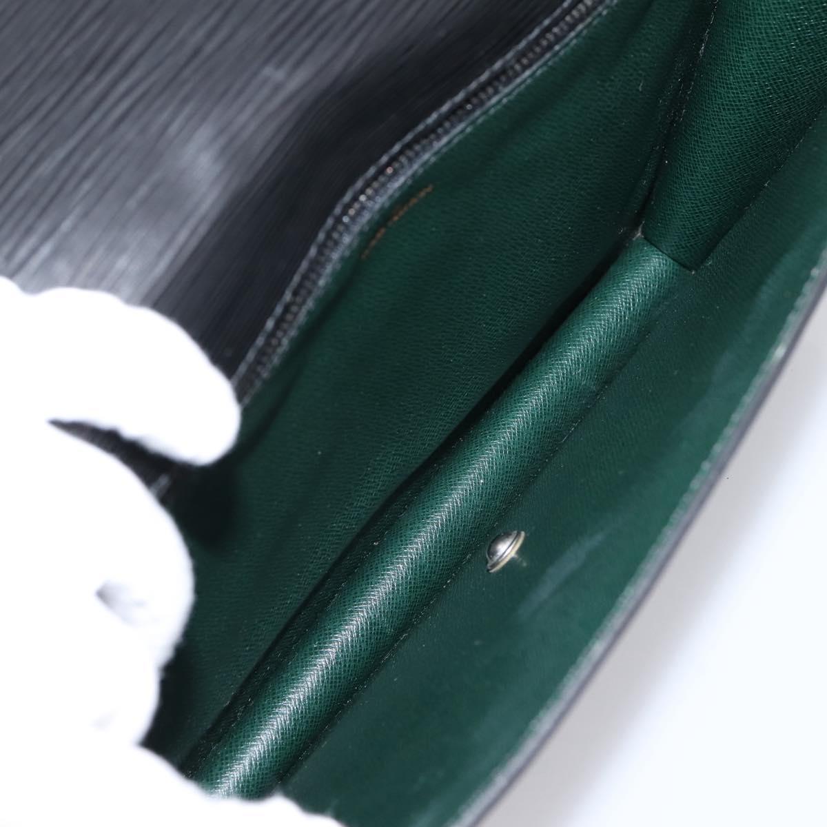 LOUIS VUITTON Epi Trapeze Clutch Bag Black M80165 LV Auth mr2951