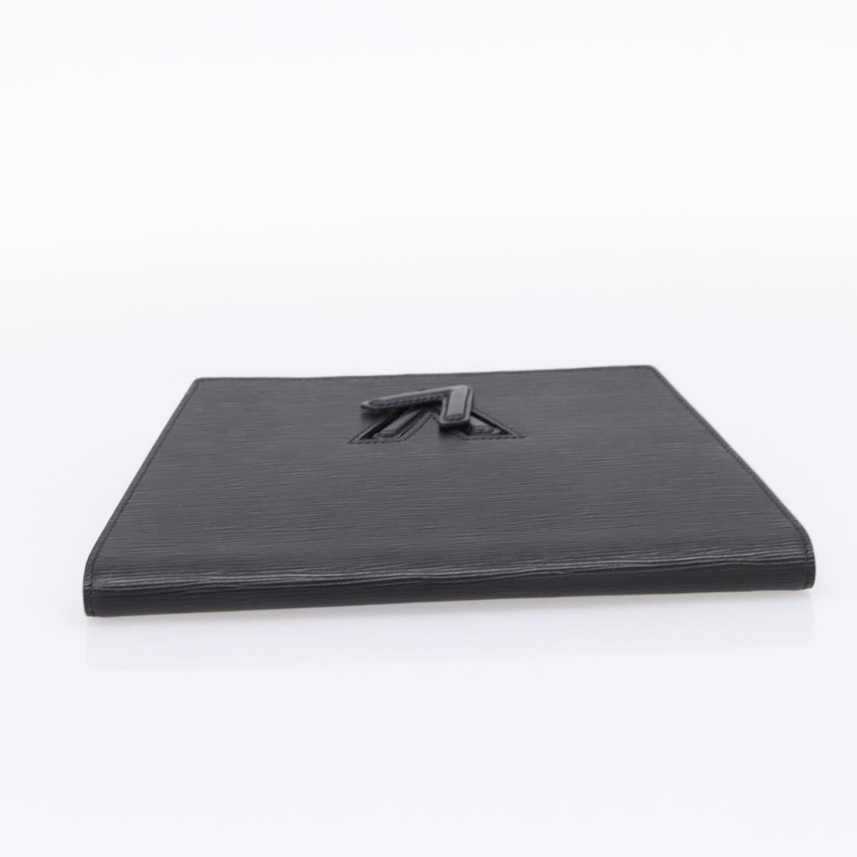 LOUIS VUITTON Epi Trapeze Clutch Bag Black M80165 LV Auth mr2951