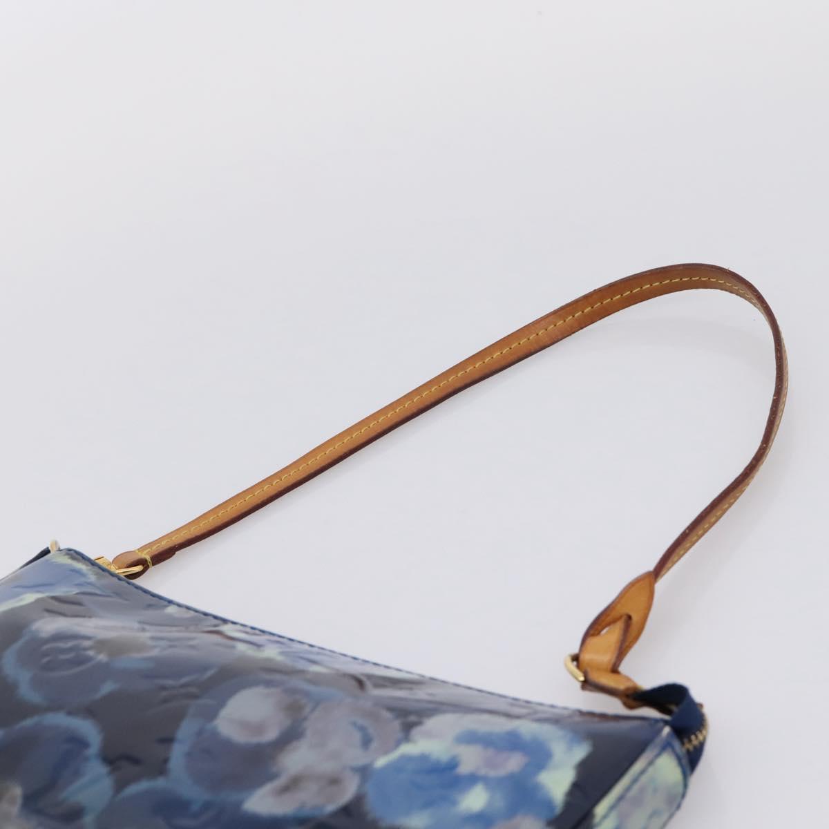 LOUIS VUITTON Vernis Ikat Flower Pochette Accessoires Blue M90041 Auth mr2953A
