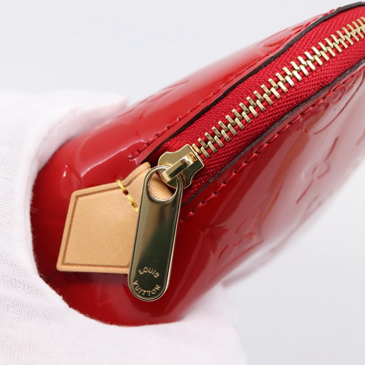 LOUIS VUITTON Monogram Vernis Pochette Cosmetic PM Red M90172 LV Auth mr2955V