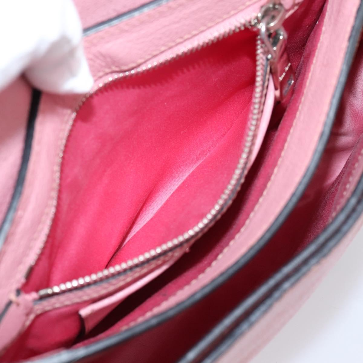 Miu Miu Hand Bag Leather 2way Pink Silver Auth mr2964A