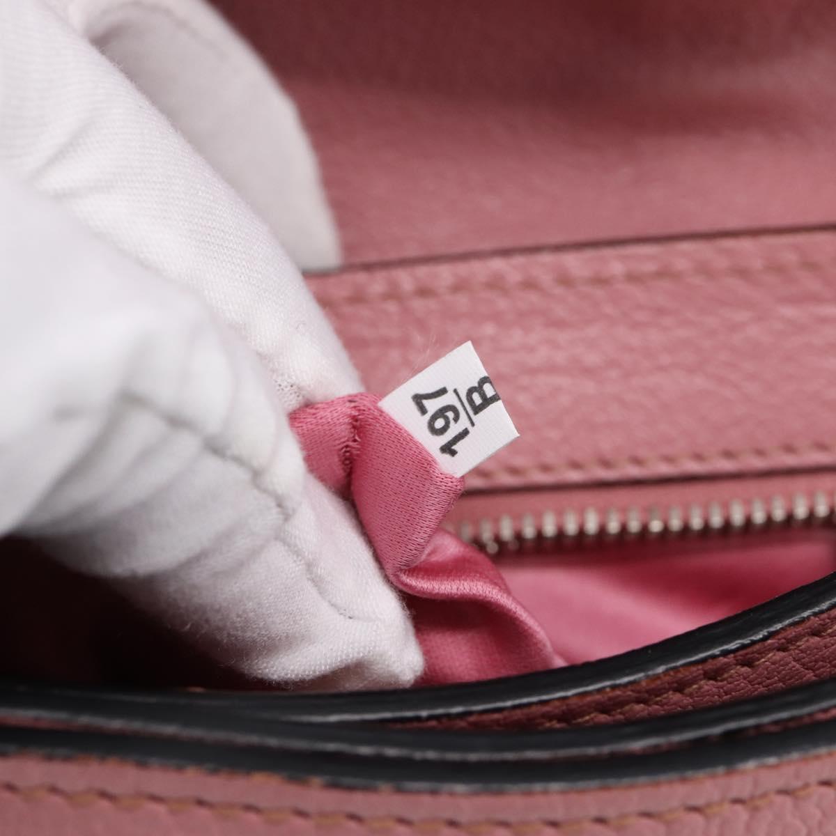 Miu Miu Hand Bag Leather 2way Pink Silver Auth mr2964A