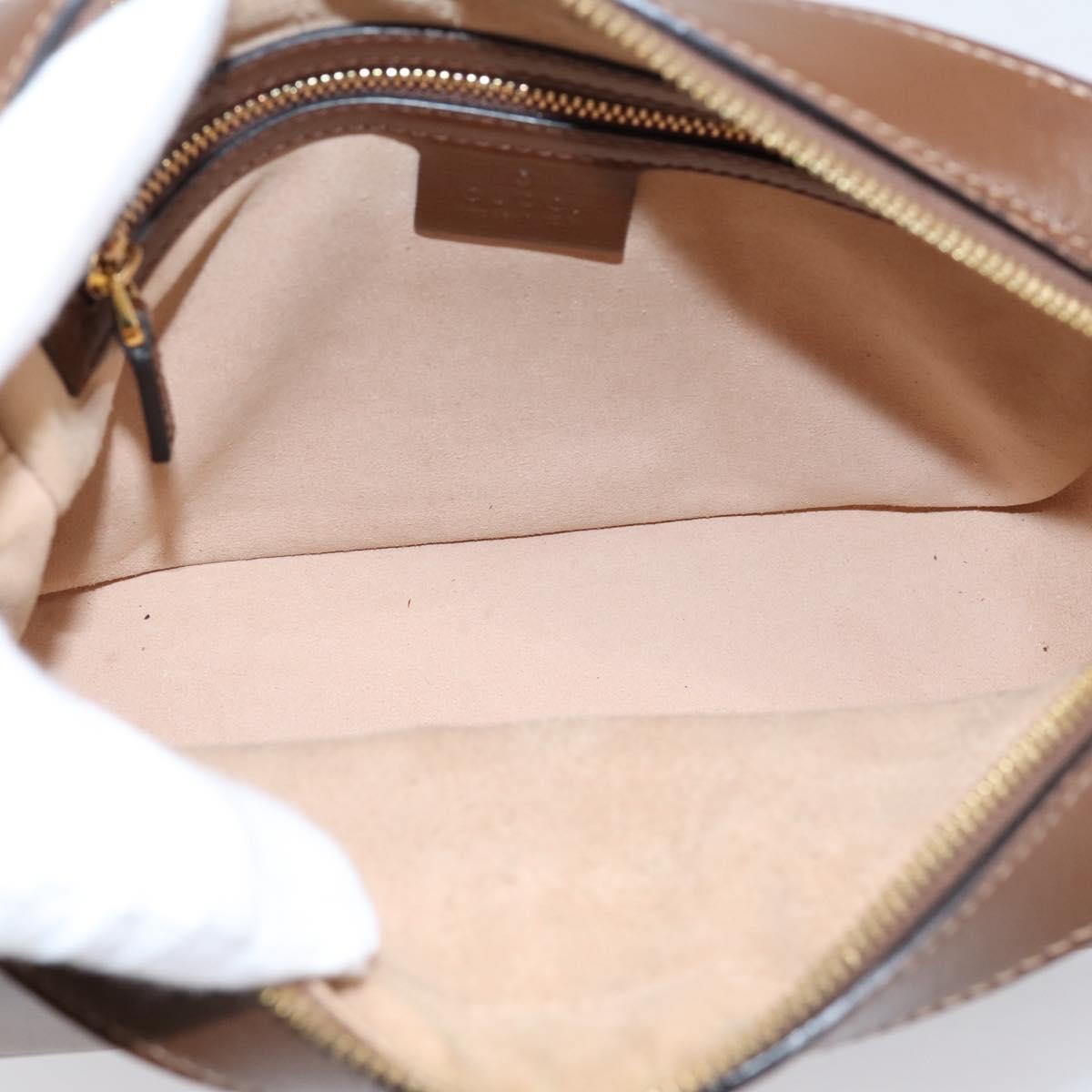 GUCCI GG Supreme Shoulder Bag PVC Beige Gold Tone 645454 Auth mr2966V