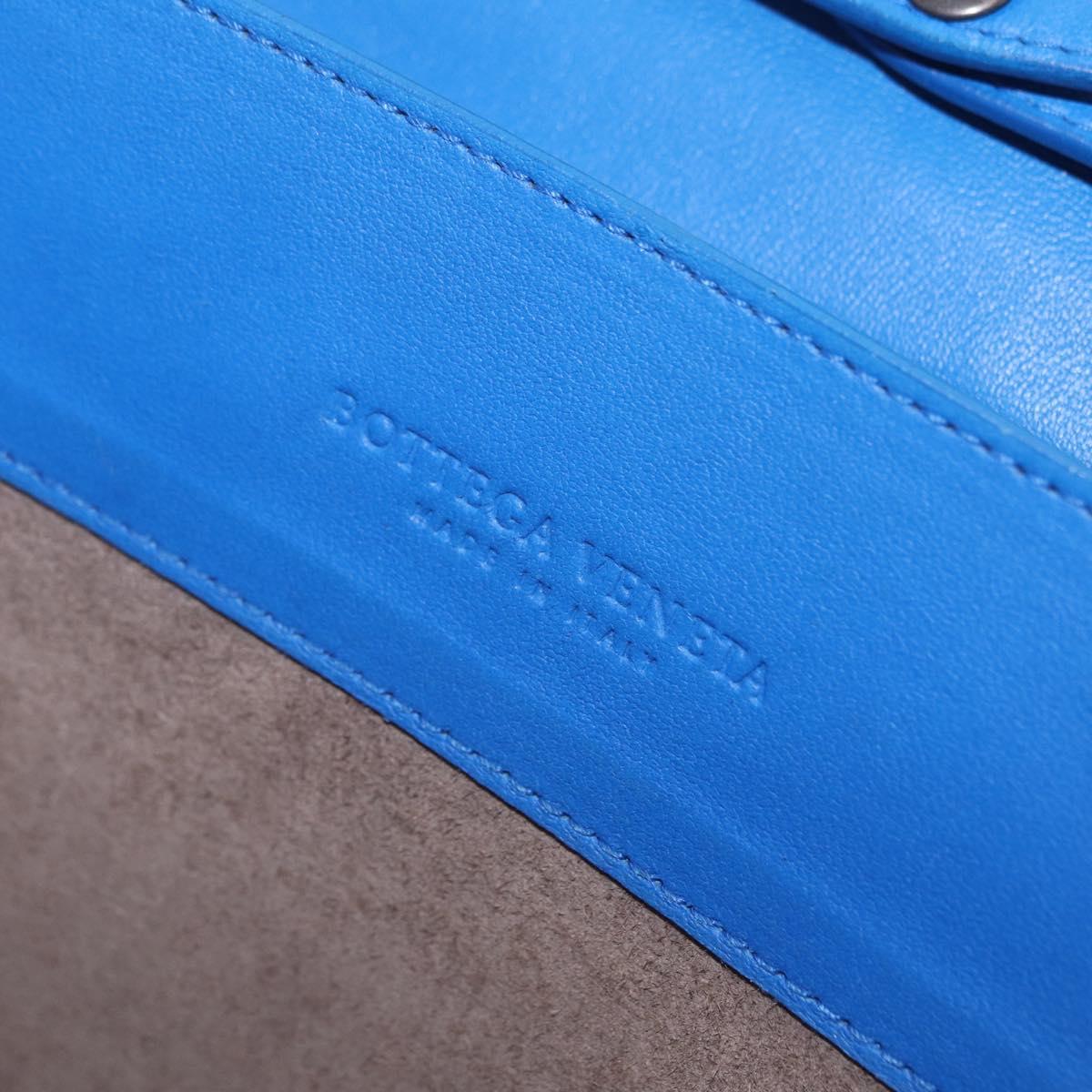 BOTTEGA VENETA INTRECCIATO Shoulder Bag Leather Blue Auth mr2978