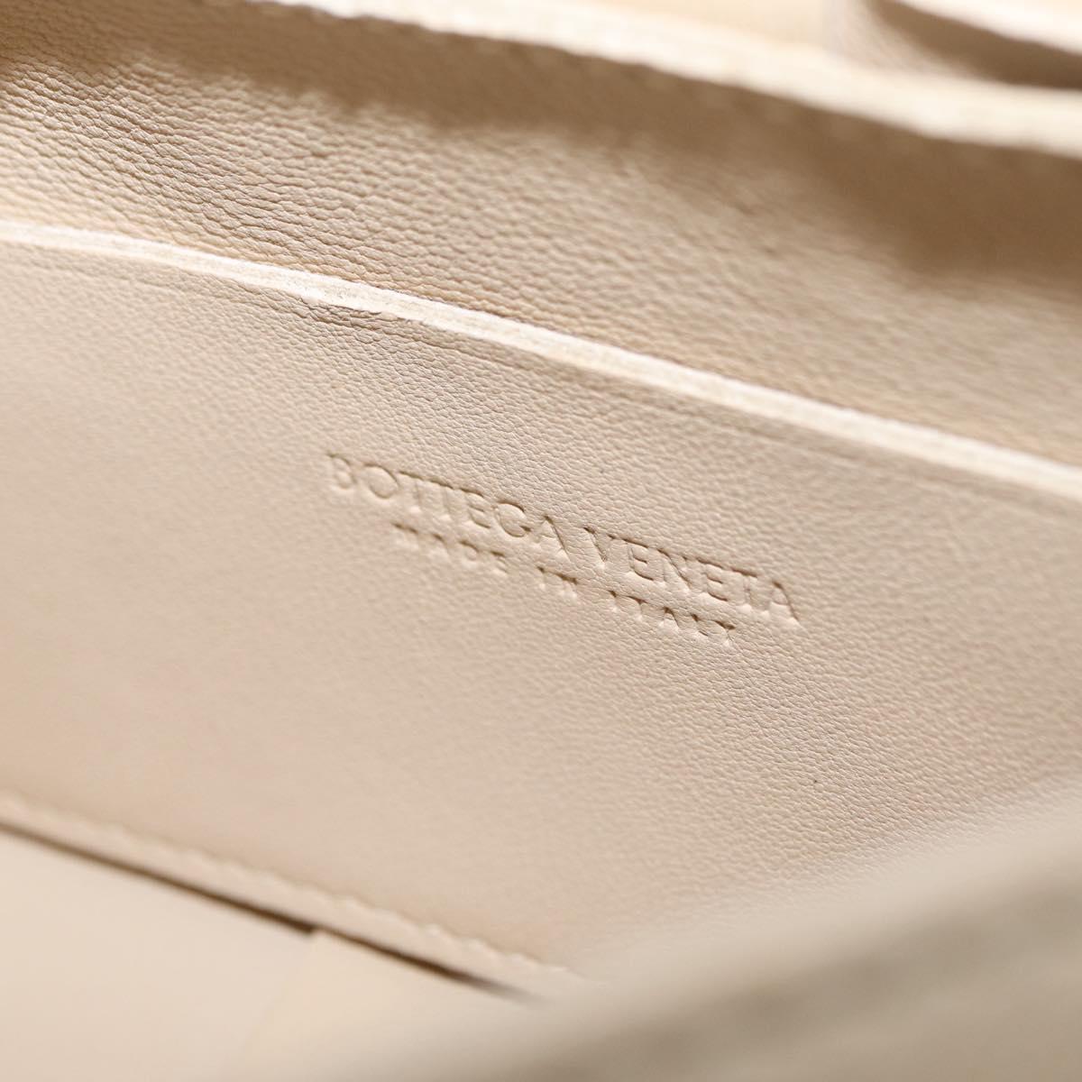 BOTTEGA VENETA MAXI INTRECCIATO Candy Cassette Bag Leather Beige Auth mr2981A