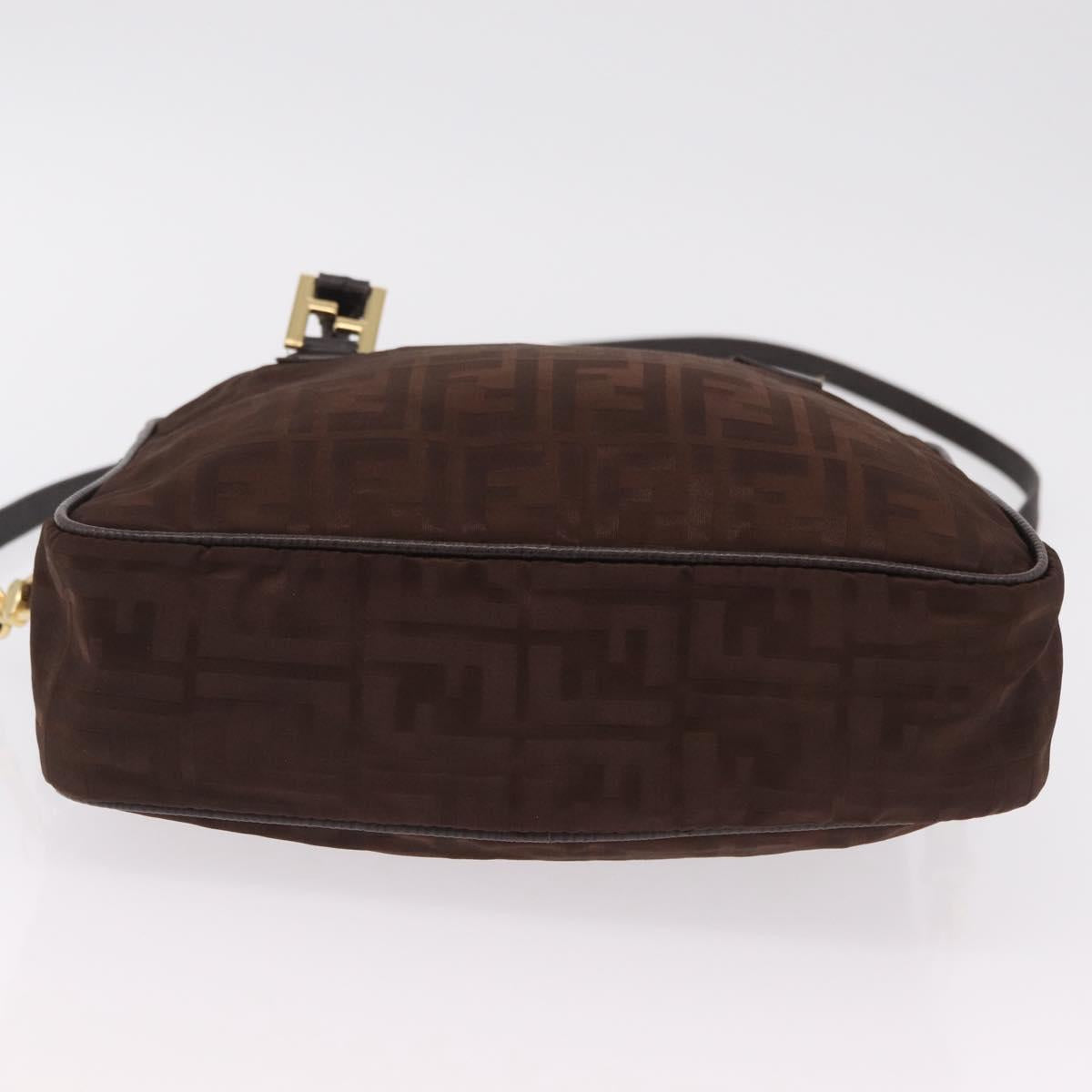 FENDI Zucca Canvas Hand Bag 2way Brown Gold Tone Auth mr2984A