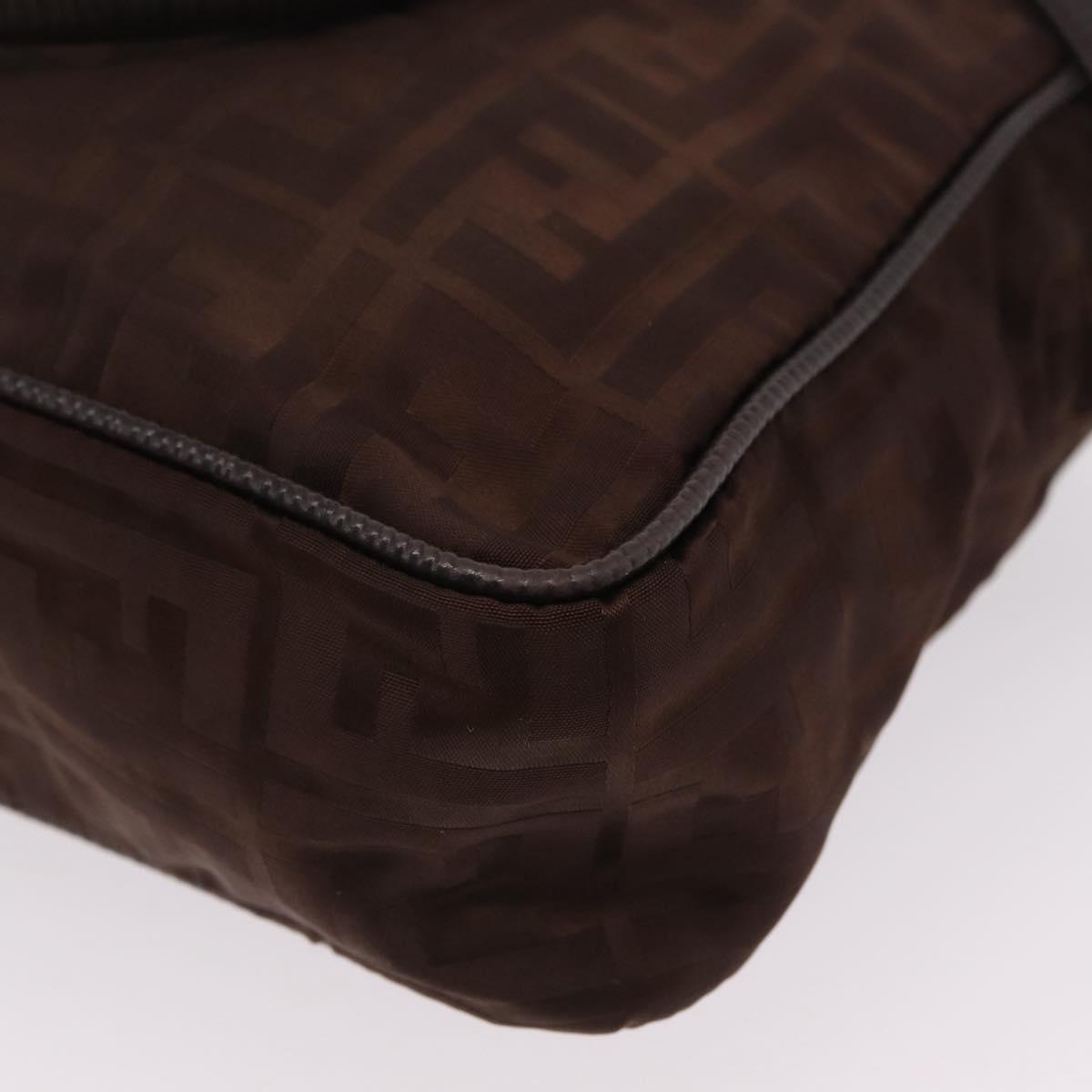 FENDI Zucca Canvas Hand Bag 2way Brown Gold Tone Auth mr2984A