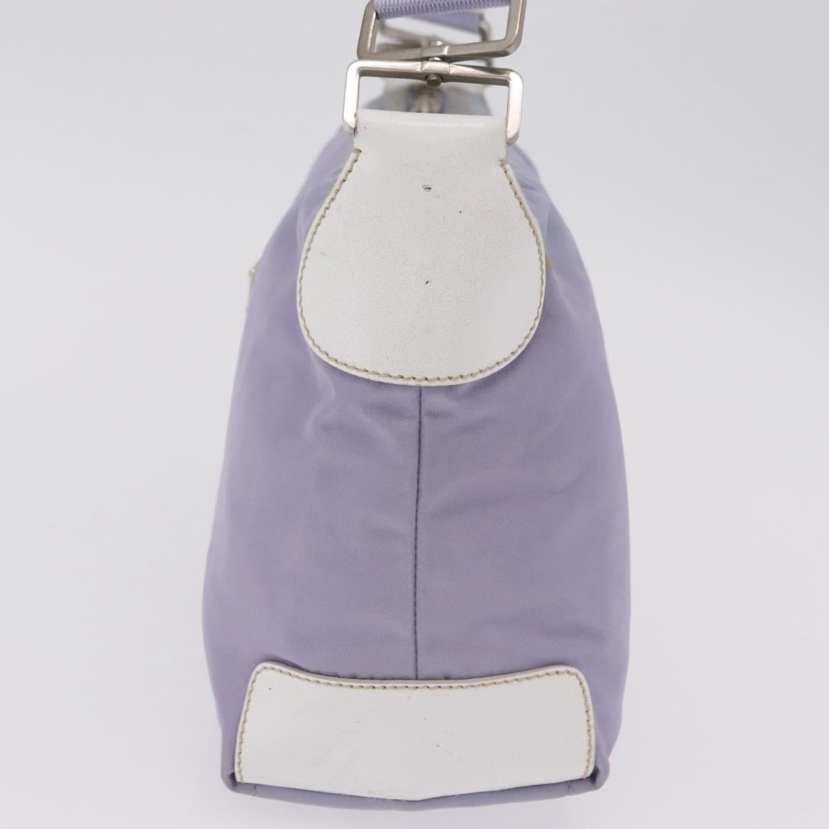 PRADA Shoulder Bag Nylon Purple Silver Auth mr2990