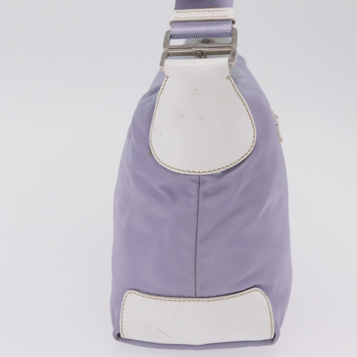 PRADA Shoulder Bag Nylon Purple Silver Auth mr2990